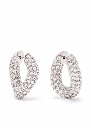 Balenciaga crystal-embellished hoop earrings - Silver