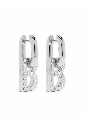 Balenciaga B Chain XS earrings - Silver