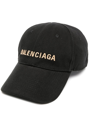 Balenciaga embroidered logo baseball cap - Black