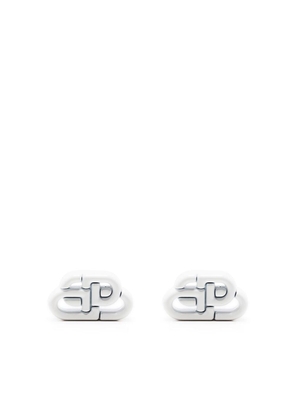 Balenciaga BB stud earrings - White
