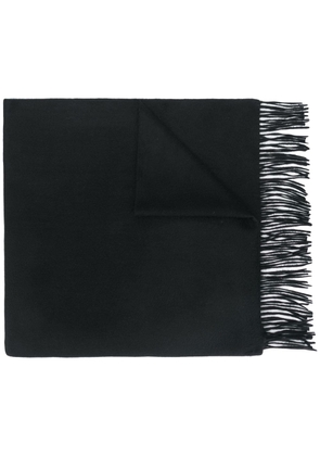 N.Peal woven fringe trim shawl - Black