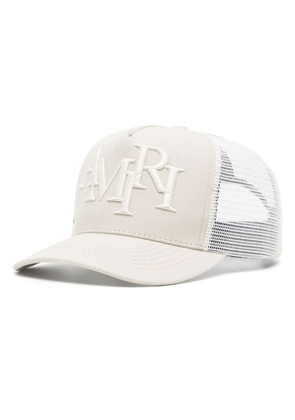 AMIRI logo-embroidered cotton baseball cap - Neutrals