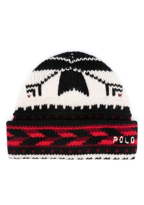 Polo Ralph Lauren snowflake-motif wool beanie - Black
