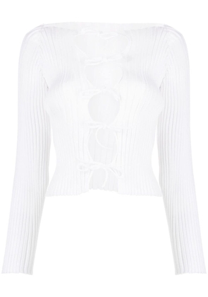 A. ROEGE HOVE Emma ribbed-knit cardigan - White