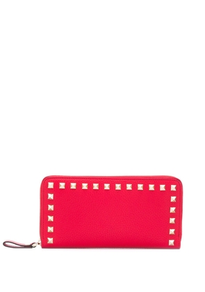 Valentino Garavani Rockstud zip around wallet - Red