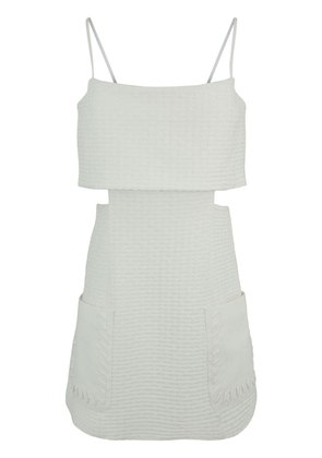 Alexis Linzy cut-out cotton minidress - White
