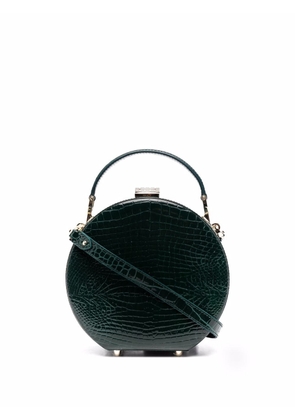 Aspinal Of London Hat Box crocodile-embossed bag - Green