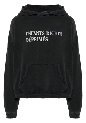 Enfants Riches Déprimés Thrashed logo-print hoodie - Black