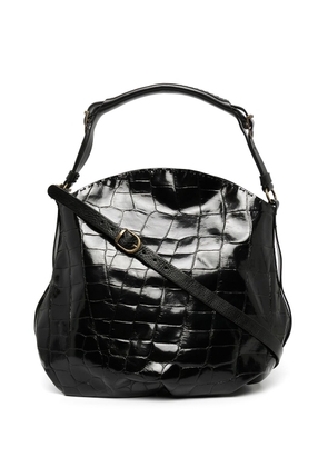 Madison.Maison crocodile-effect leather shoulder bag - Black
