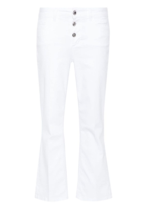 LIU JO cropped bootcut jeans - White