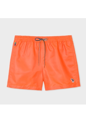 Paul Smith Bright Orange Zebra Logo Swim Shorts