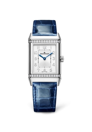 Jaeger-Lecoultre Stainless Steel And Diamond Reverso Classic Duetto Watch 24.4Mm