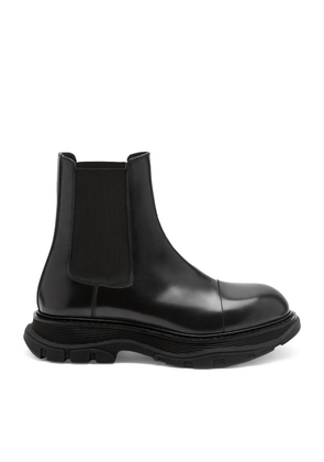 Alexander Mcqueen Leather Tread Chelsea Boots