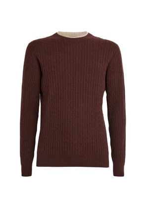 Johnstons Of Elgin Cashmere Cable-Knit Sweater