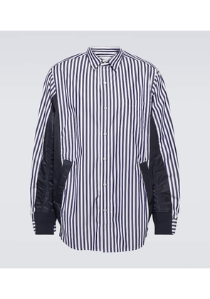Sacai Striped cotton-blend poplin shirt