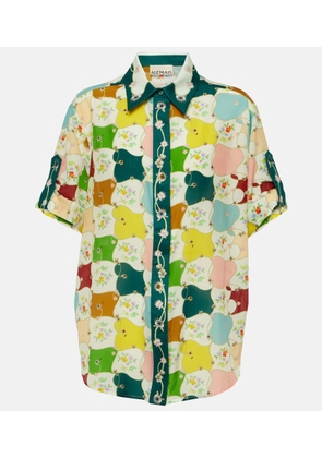 Alémais Everly floral silk and cotton shirt