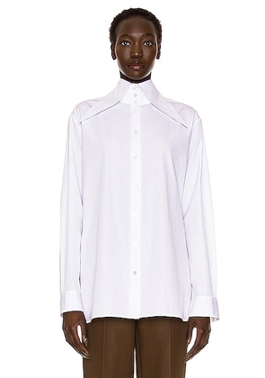 The Row Armelle Shirt in White - White. Size 4 (also in ).