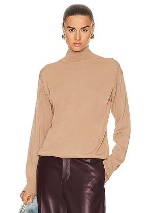 KHAITE Paco Top in Almond - Tan. Size XS (also in L, S).