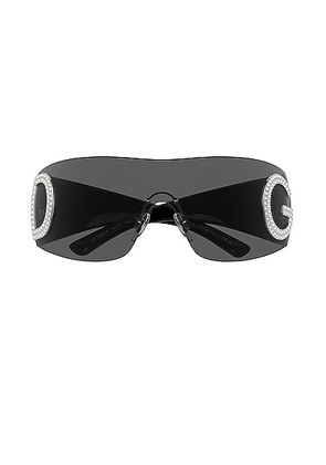 Dolce & Gabbana Shield Sunglasses in Black - Black. Size all.