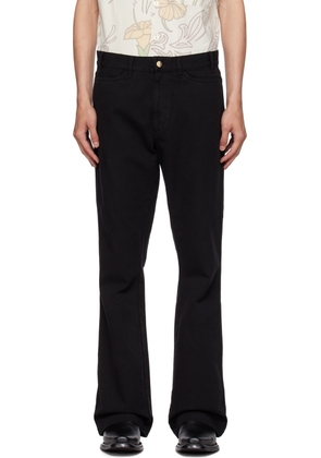 Stockholm (Surfboard) Club Black Embroidered Jeans