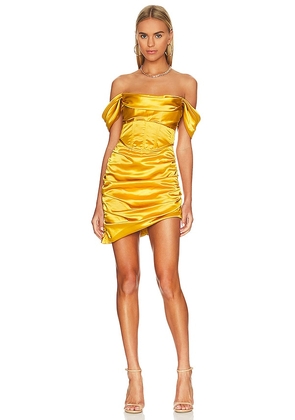 For Love & Lemons Drew Mini Dress in Yellow. Size XS.