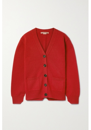 Acne Studios - Wool And Cashmere-blend Cardigan - Red - xx small,x small,small,medium,large