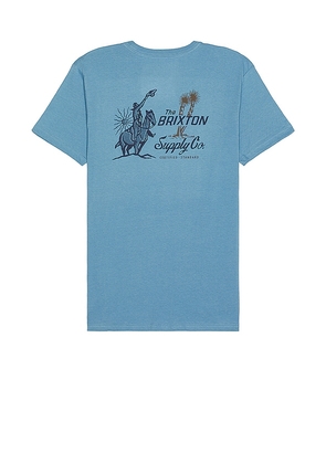 Brixton Austin Short Sleeve Tailored Tee in Blue. Size M.
