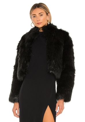 Nookie Tatiana Faux Fur Jacket in Black. Size L, S, XS.