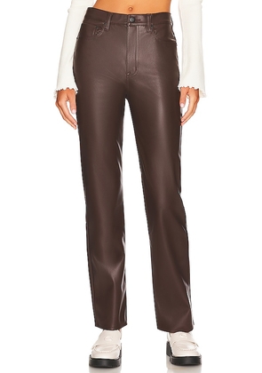 PISTOLA Cassie Super High Rise Straight Pant in Brown. Size 25.