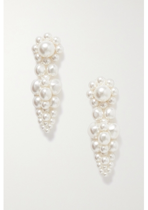 Simone Rocha - Mini Cluster Gold-tone Faux Pearl Earrings - Ivory - One size
