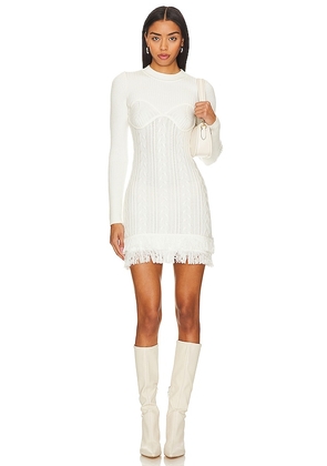 MAJORELLE Calais Cable Dress in White. Size L, S, XL, XS, XXS.
