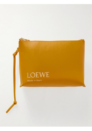 Loewe - Debossed Leather Clutch - Yellow - One size