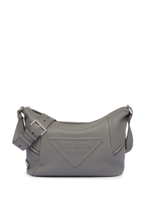 Prada debossed-logo detail shoulder bag - Grey