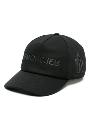 Moncler Grenoble logo-appliqué cotton cap - Black