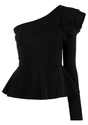 CHIARA BONI La Petite Robe Ayda ruffled one-shoulder blouse - Black