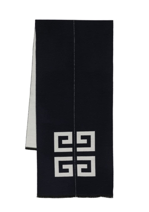 Givenchy 4G-motif wool scarf - Blue