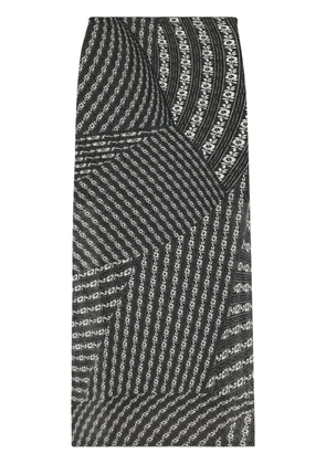 Tory Burch printed mesh skirt - Black