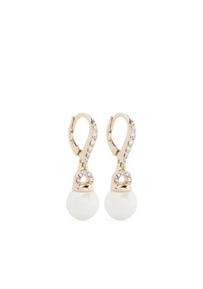 Lauren Ralph Lauren crystal-embellished pearl-pendant earrings - Gold