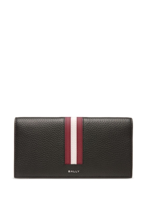 Bally stripe-trim leather wallet - Black