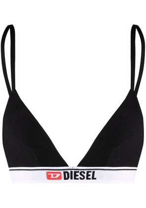 Diesel logo triangle bra - Black