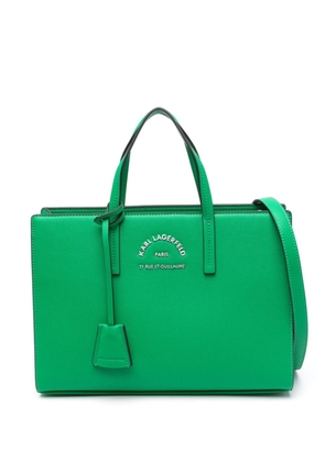 Karl Lagerfeld logo-lettering tote bag - Green