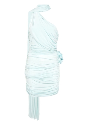 Magda Butrym scarf-detail ruched minidress - Blue