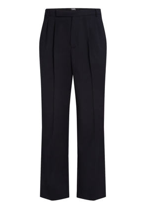Karl Lagerfeld logo-embroidered tailored trousers - Black