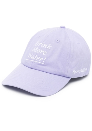 Sporty & Rich Drink More Water embroidered cap - Purple