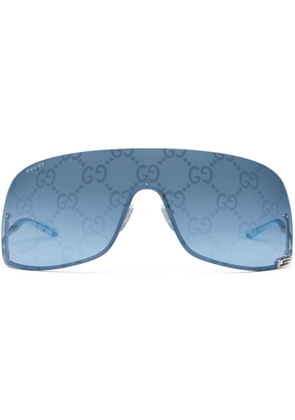 Gucci Eyewear GG Supreme oversize-frame sunglasses - Blue