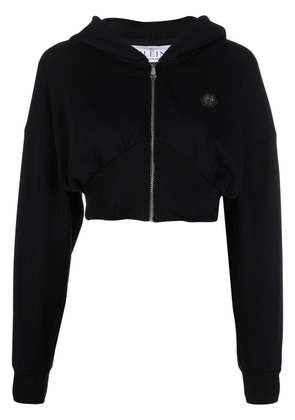 Philipp Plein Gothic Plein cropped hoodie - Black
