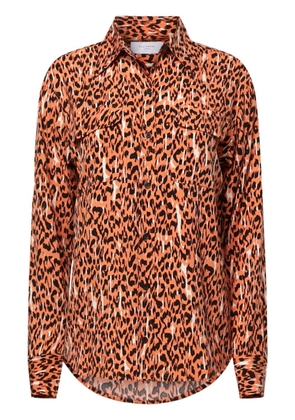 Equipment Slim Signature leopard-print silk shirt - Black