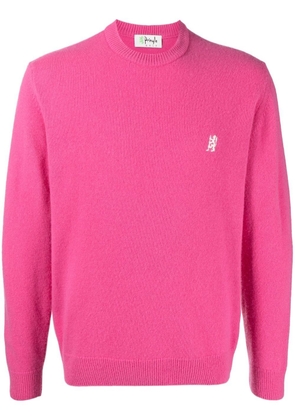 Pringle of Scotland logo-embroidered golf jumper - Pink