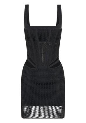 Dion Lee corset-style crochet-knit minidress - Black