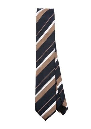 BOSS silk striped tie - Blue